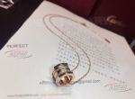 Perfect Replica Cartier Rose Gold Double Diamond Nut Necklace